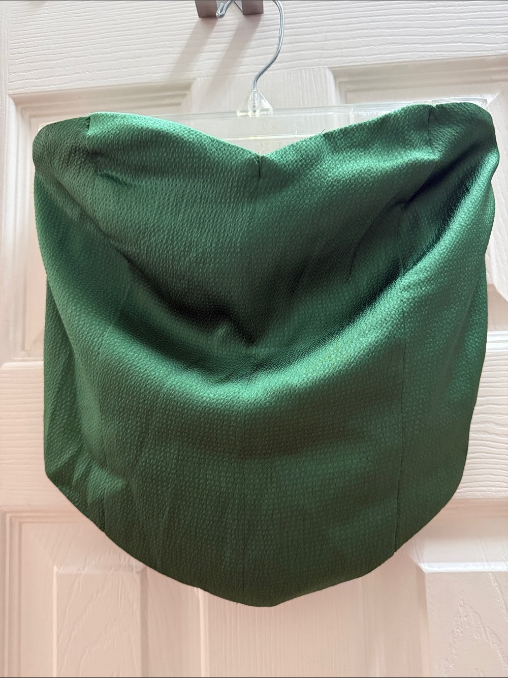Green and Ivory Strapless Crop Tops!
